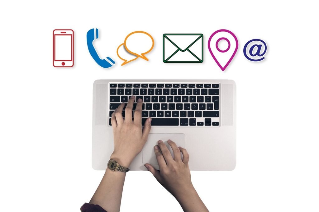 laptop, keyboard, hands, hand, smartphone, phone, balloon, letter, envelope, news, e-mail, location, location, location, location, location, location